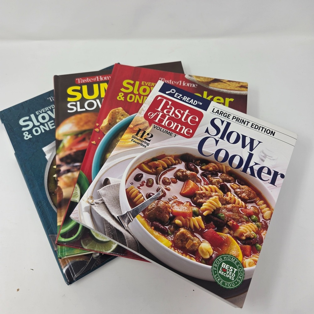 Lot of 3 Taste of Home Slow Cooker & One-Dish Recipes Cookbooks